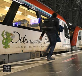 Impressionen vom Frankfurter Bahnhof am dritten Streiktag der Lokführergewerkschaft ( © HEN-FOTO )