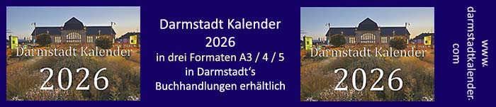 Neuer Darmstadt Kalender 2026 in drei Formaten (A5 A4 A3) in den Buchhandlungen Thalia Hugendubel Schlapp sowie Bessunger Buchladen Georg-Büchner-Buchladen und Gieselberg Schreibwaren erhältlich (Fotografie © Peter Henrich / HEN-FOTO) Neuer Darmstadt Kalender 2026 in drei Formaten (A5 A4 A3) in den Buchhandlungen Thalia Hugendubel Schlapp sowie Bessunger Buchladen Georg-Büchner-Buchladen und Gieselberg Schreibwaren erhältlich (Fotografie © Peter Henrich / HEN-FOTO)