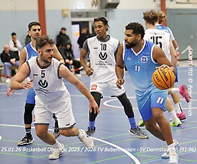 In der Basketball Oberliga besiegt SV Darmstadt 98 am 12. Spieltag den Tabellenersten TV Babenhausen (91:96) (FOTO © Peter Henrich) In der Basketball Oberliga besiegt SV Darmstadt 98 am 12. Spieltag den Tabellenersten TV Babenhausen (91:96) (FOTO © Peter Henrich)