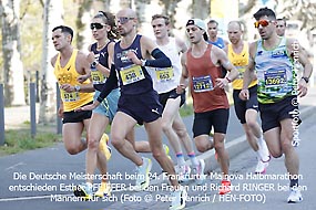 Die Deutsche Meisterschaft beim 24. Frankfurter Mainova Halbmarathon entschieden Esther PFEIFFER bei den Frauen und Richard RINGER bei den Männern für sich (Foto @ Peter Henrich / HEN-FOTO) Die Deutsche Meisterschaft beim 24. Frankfurter Mainova Halbmarathon entschieden Esther PFEIFFER bei den Frauen und Richard RINGER bei den Männern für sich (Foto @ Peter Henrich / HEN-FOTO)