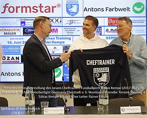 Pressekonferenz bei Germania Eberstadt mit Vorstellung des neuen Cheftrainers Tobias Kempe (2017-2025 SV Darmstadt 98) - (Sportfotografie © Peter Henrich / HEN-FOTO) Pressekonferenz bei Germania Eberstadt mit Vorstellung des neuen Cheftrainers Tobias Kempe (2017-2025 SV Darmstadt 98) - (Sportfotografie © Peter Henrich / HEN-FOTO)